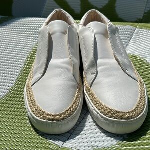 Steve Madden Dasher Slip Ons Off White Neutral  size 10 Espadrille Rope Design